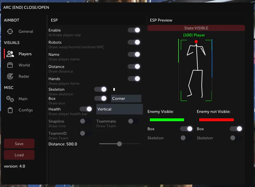 Arc Raiders Undetected Cheat Menu Aimbot Settings